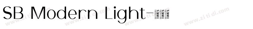 SB Modern Light字体转换